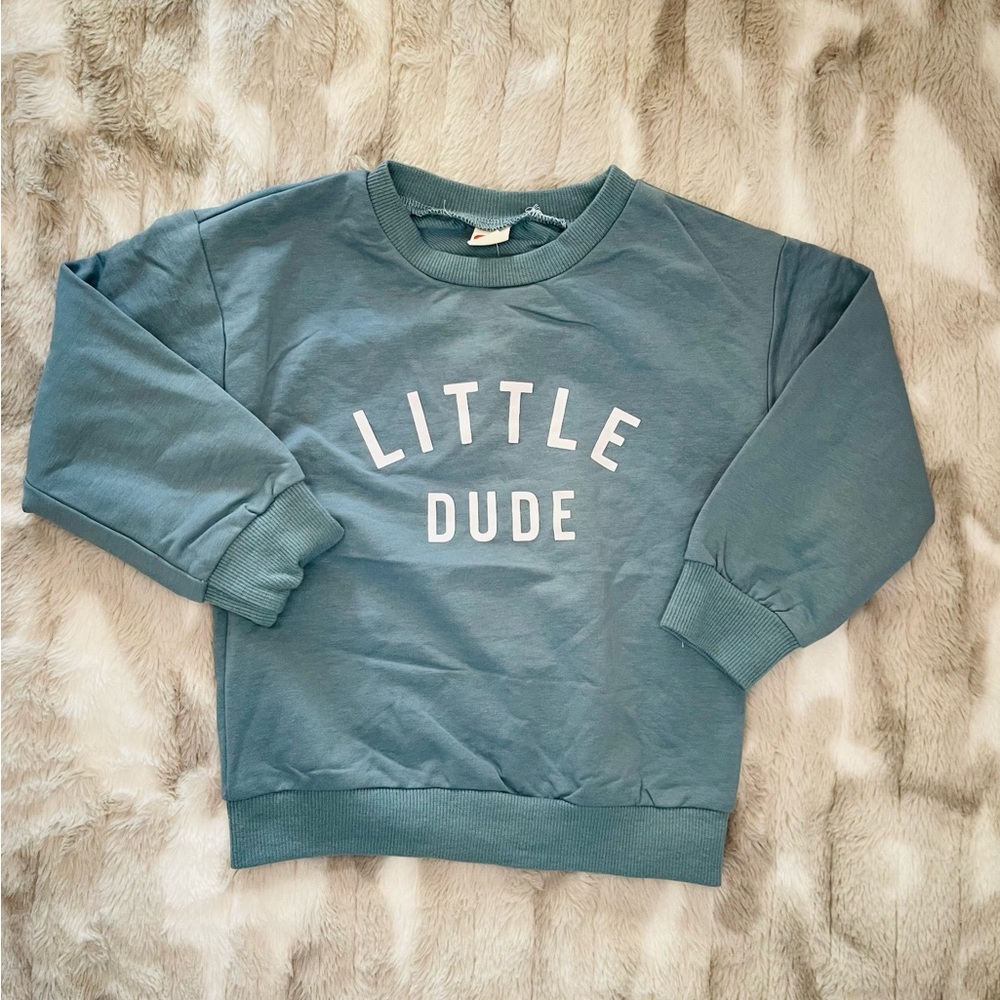 Little Dude Long Sleeve Kids Tee - Teal